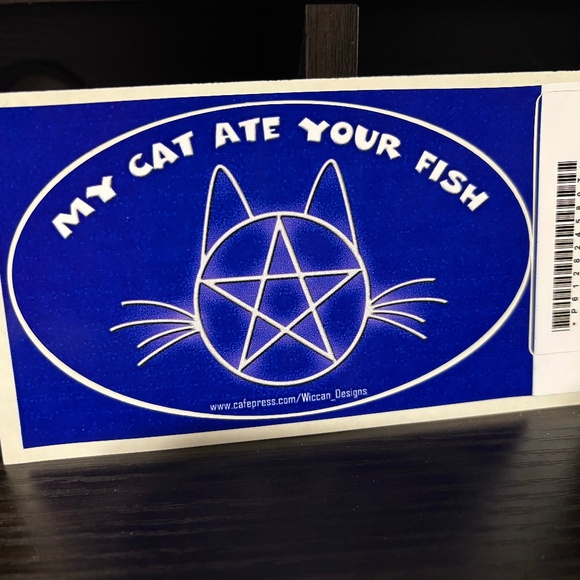 My Cat ate your fish Pagan Decal Sticker - Picture 1 of 1